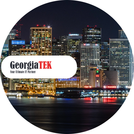 Picture of a city with GeorgiaTEK name over it